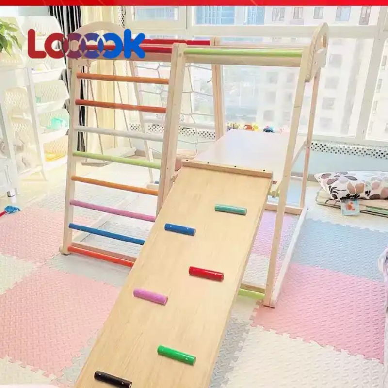 Home Gym For Toddlers - Set Permainan Panjat Kayu Multifungsi untuk