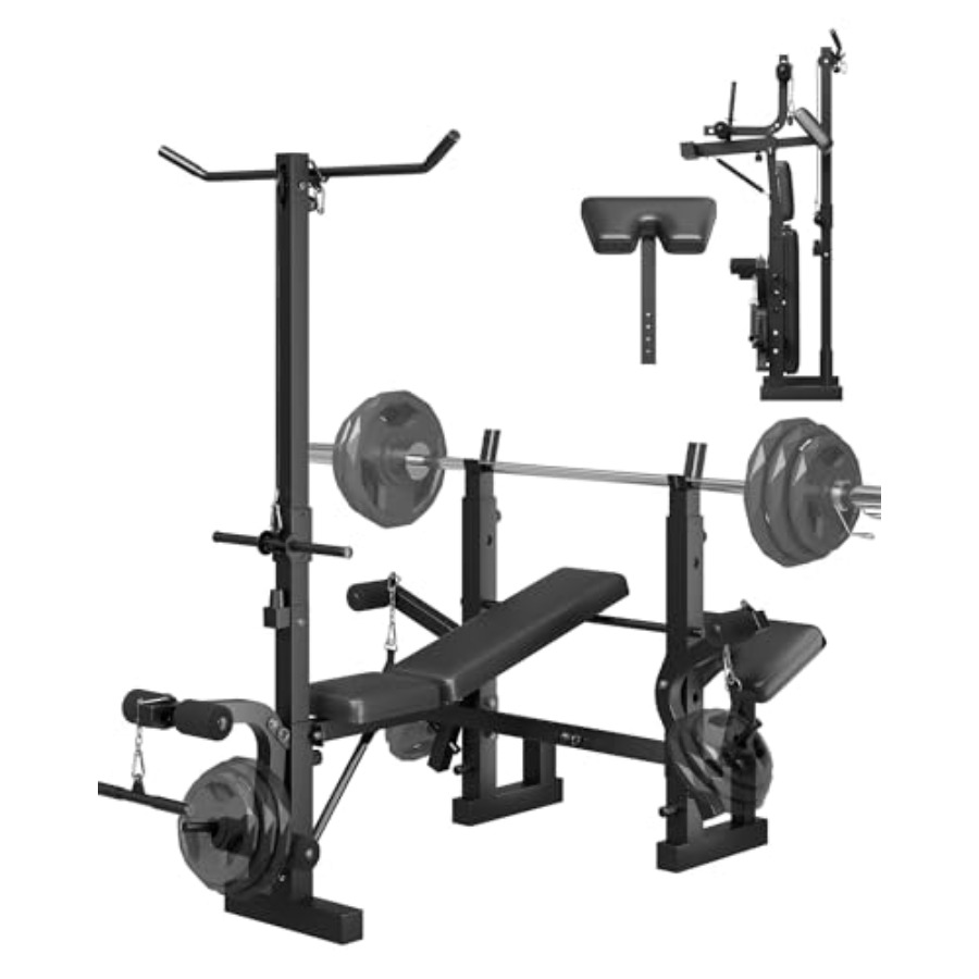 Home Gym Leg Extension - Set Bangku Angkat Beban Lipat 8-in-1
