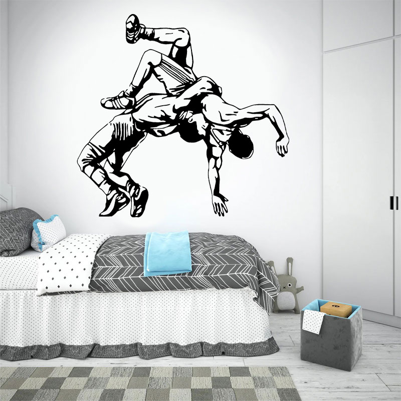 Home Gym Wallpaper - Stiker Dinding Lempar Gulat Stiker Jiu