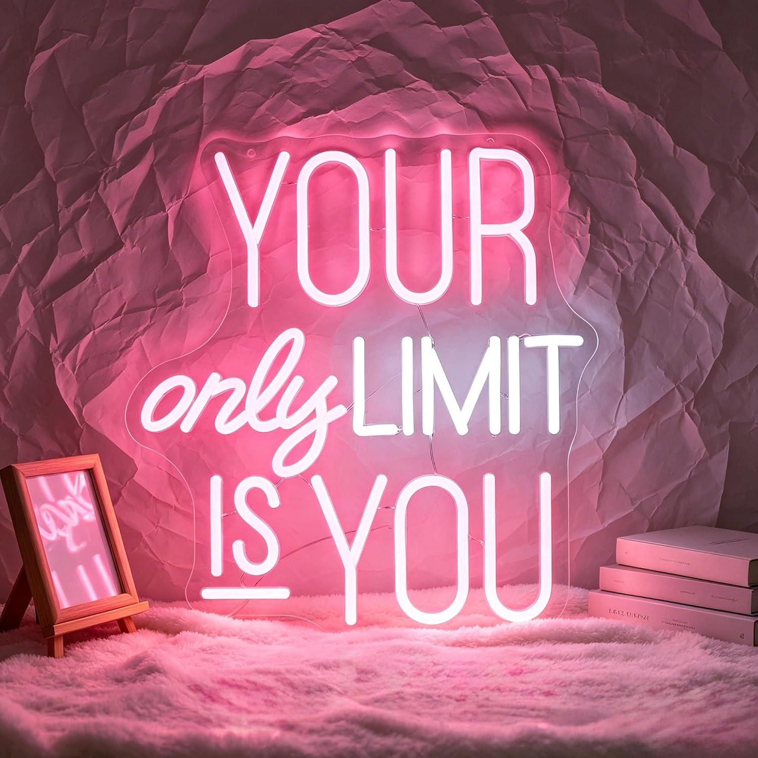 Home Gym Neon Sign - Satu-satunya Batasan Anda Adalah Anda Sendiri