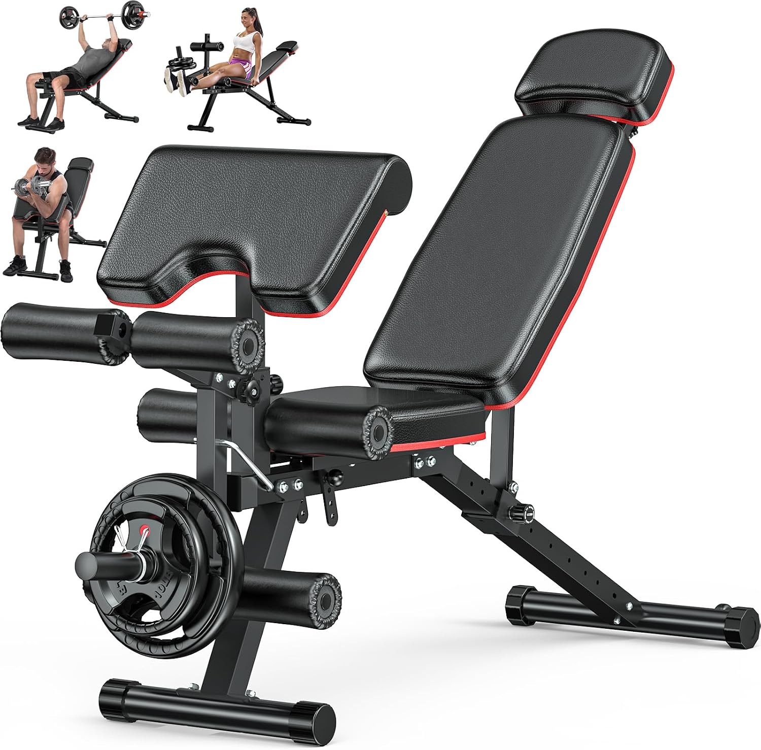 Home Gym Leg Extension - Bangku Olahraga dengan Ekstensi Kaki, Leg
