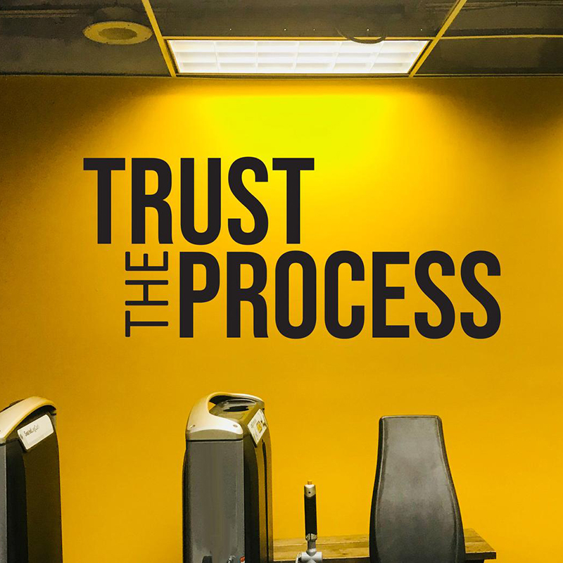 Home Gym Wallpaper - Percaya Proses Stiker Dinding Gym Kantor