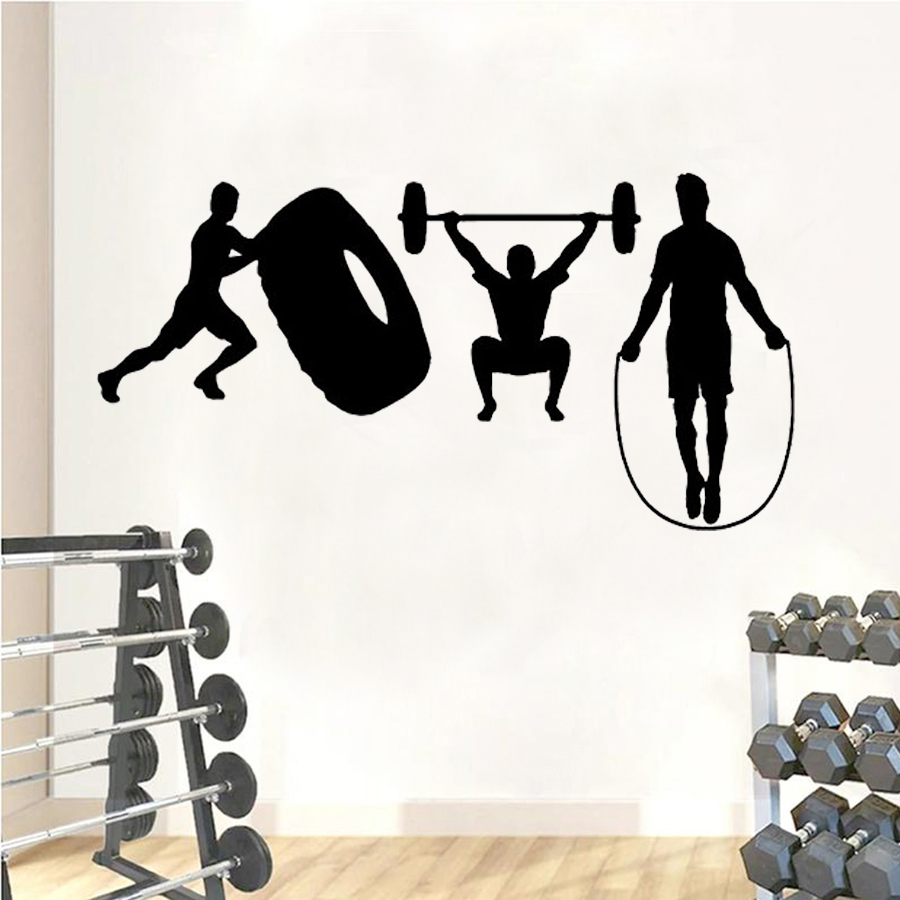 Home Gym Wallpaper - Crossfit Stiker Dinding GYM Kebugaran Dinding