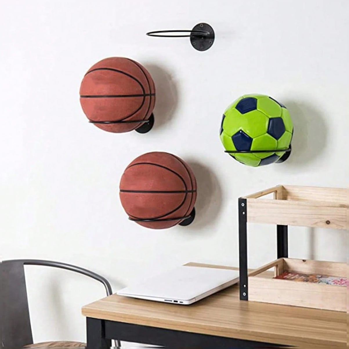 Home Gym Installation - Rak Pajangan Bola Basket yang Hemat