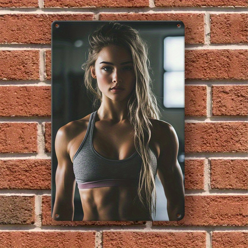 Home Gym Installation - Tanda Motivasi Kebugaran Berukir Besi, Seni