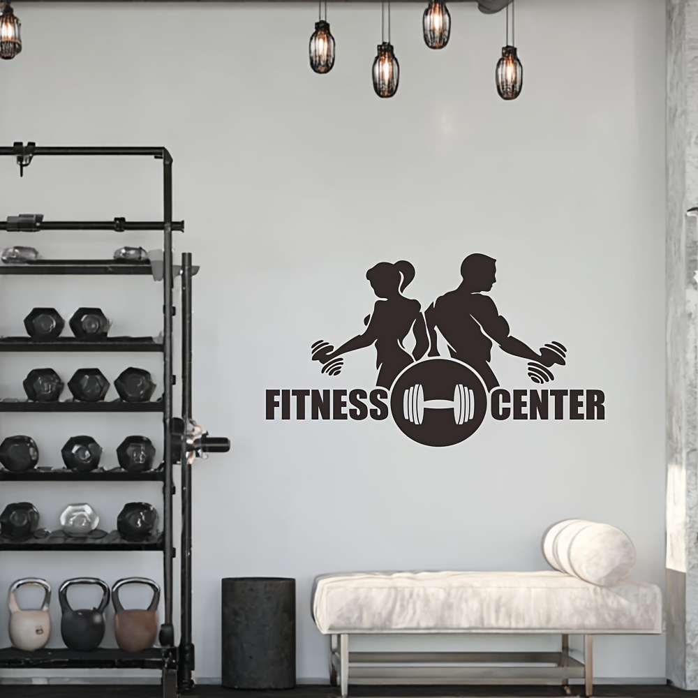 Home Gym Wallpaper - 1 Buah Stiker Dinding Dumbbell Pria