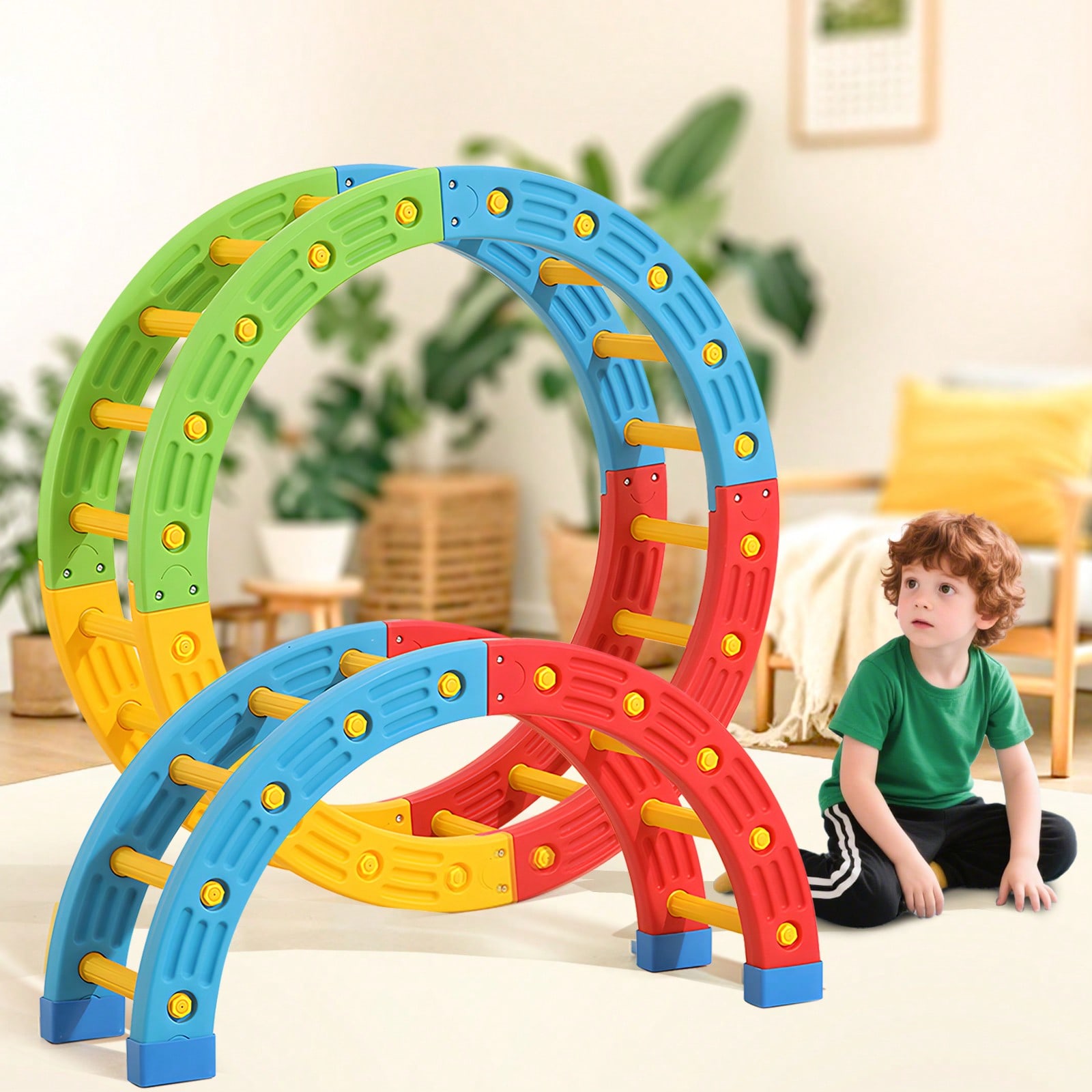 Home Gym For Toddlers - GCCSJ Mainan Panjat Anak 2-In-1 yang