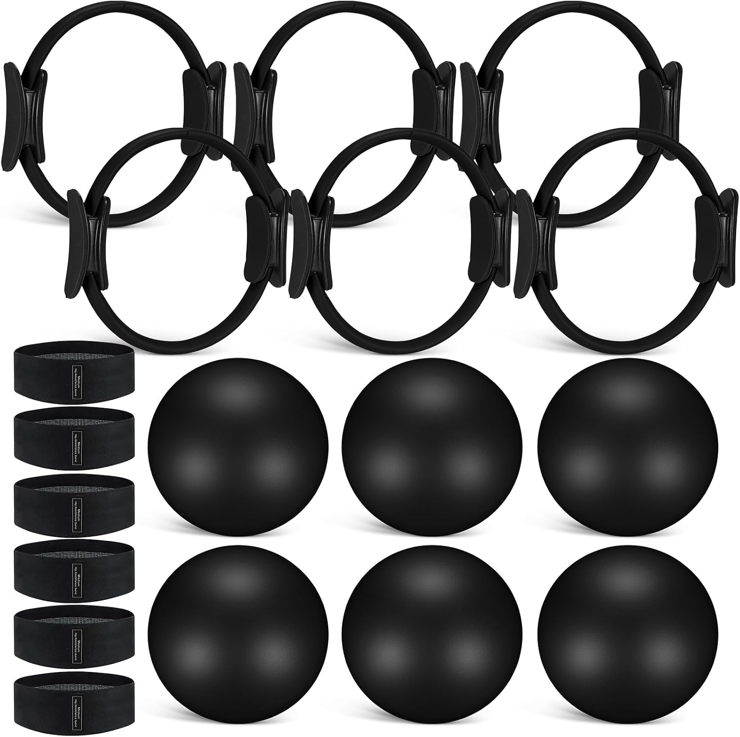 Resistance Loop Mini Band - 18 Pcs Set Cincin dan Bola