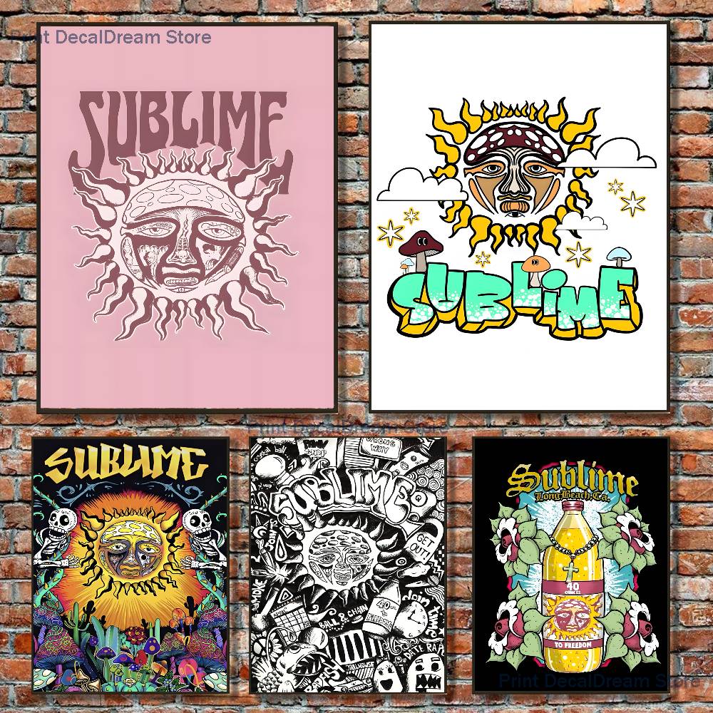 Home Gym Wallpaper - Poster Band S-Sublime Lukisan Stiker Dinding