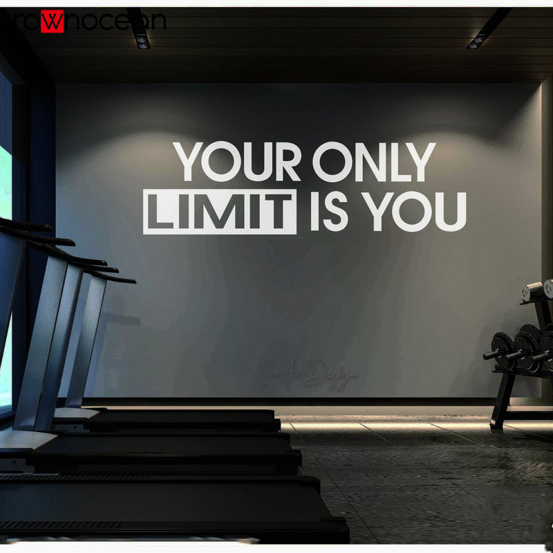 Home Gym Wallpaper - Satu-satunya Batas Anda Adalah Stiker Dinding