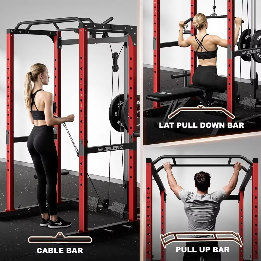 Rak Multifungsi S21 Power Cage - Home Gym Rack With Cables ulasan dan harga