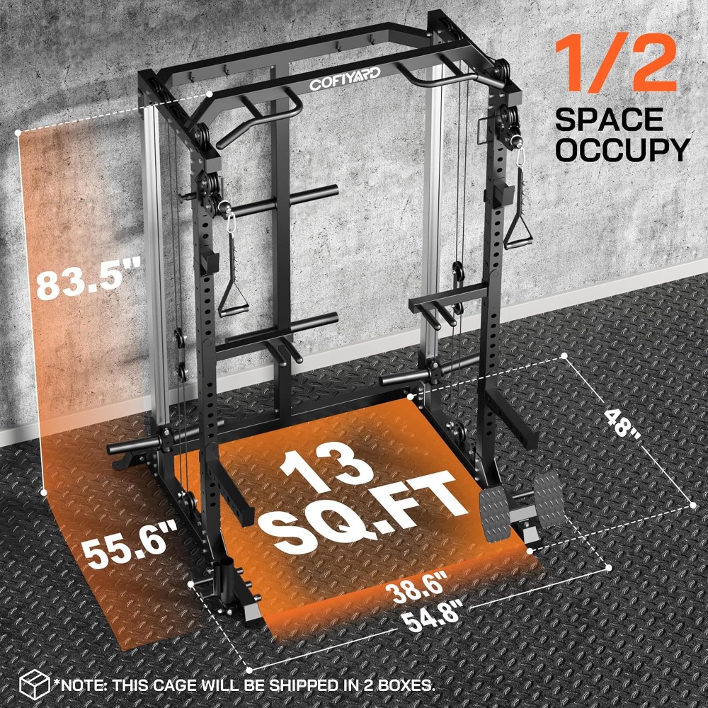 Rak Power Cage Squat Multifung - Home Gym Rack With Cables ulasan dan harga
