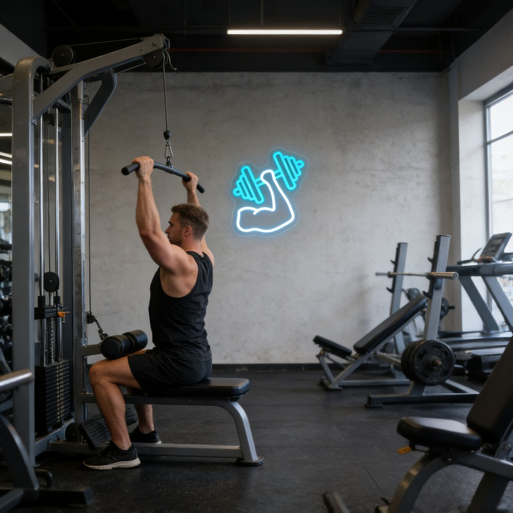 Lampu Neon LED Dinding Bentuk  - Home Gym Neon Sign ulasan dan harga