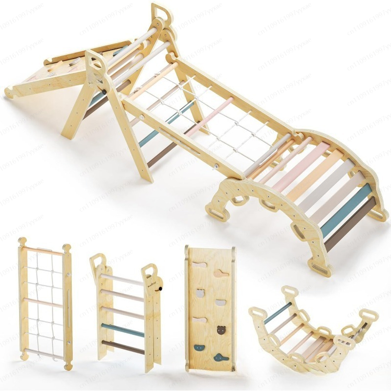 Rangka Panjat Anak dari Kayu S - Home Gym For Toddlers ulasan dan harga