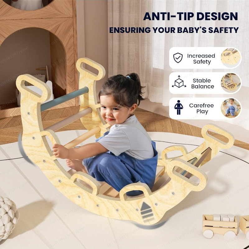 Rangka Panjat Anak dari Kayu S - Home Gym For Toddlers ulasan dan harga