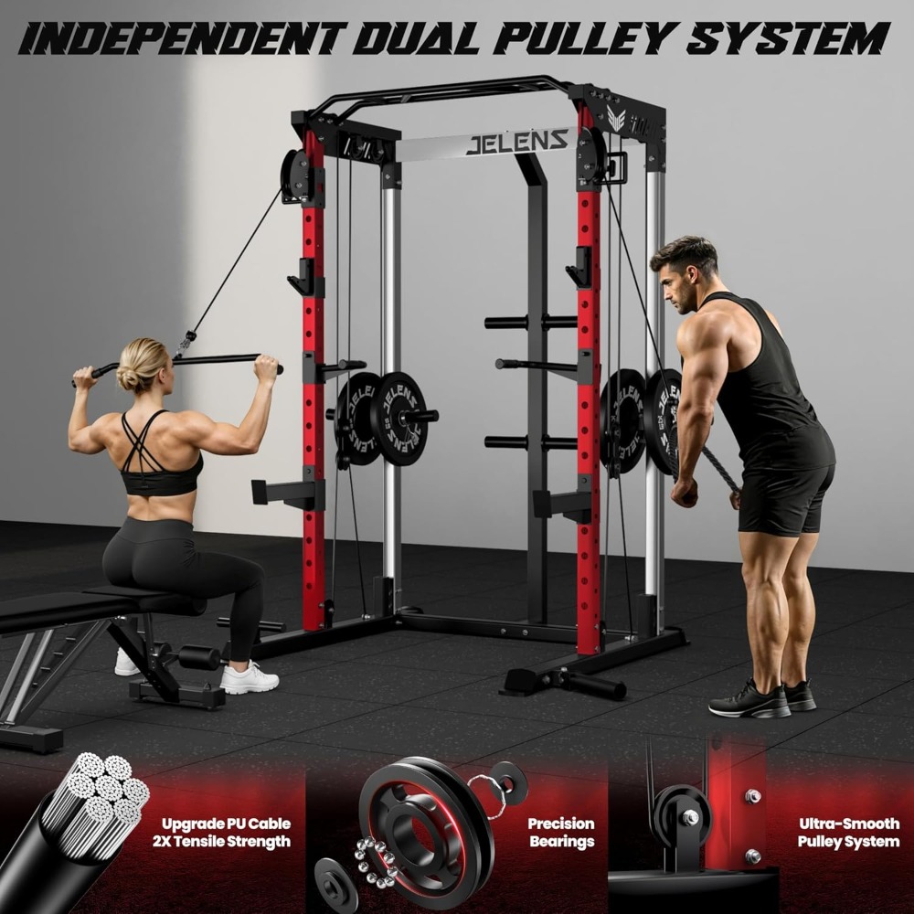 Rak Power Multi-Fungsi 2000LBS - Home Gym Rack With Cables ulasan dan harga