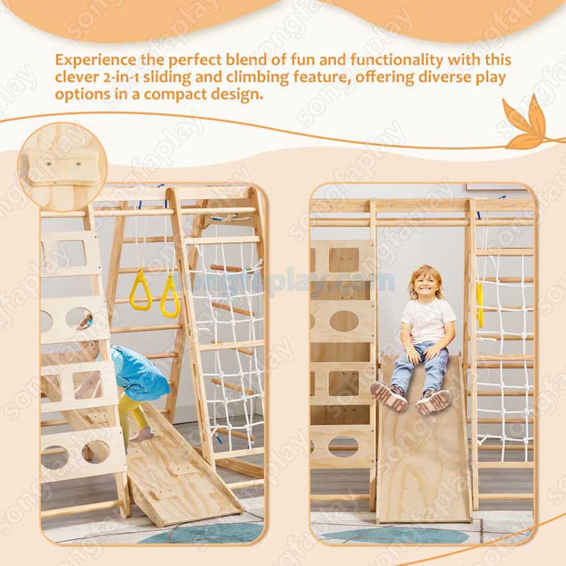 Peralatan Panjat Kayu Anak, Se - Home Gym For Toddlers ulasan dan harga