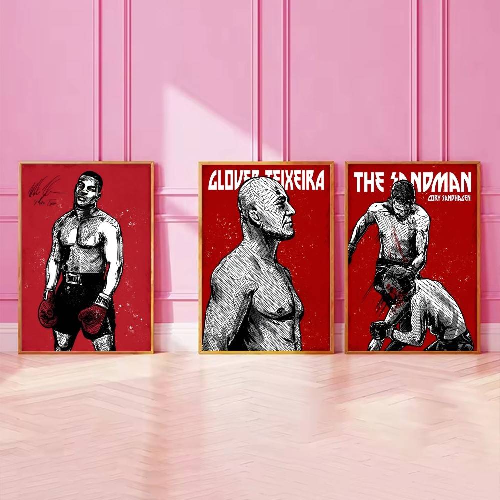 Poster Kertas Atlet Petarung B - Home Gym Wallpaper ulasan dan harga
