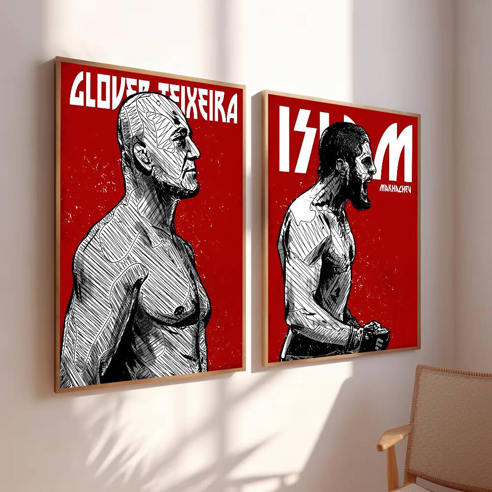 Poster Kertas Atlet Petarung B - Home Gym Wallpaper ulasan dan harga