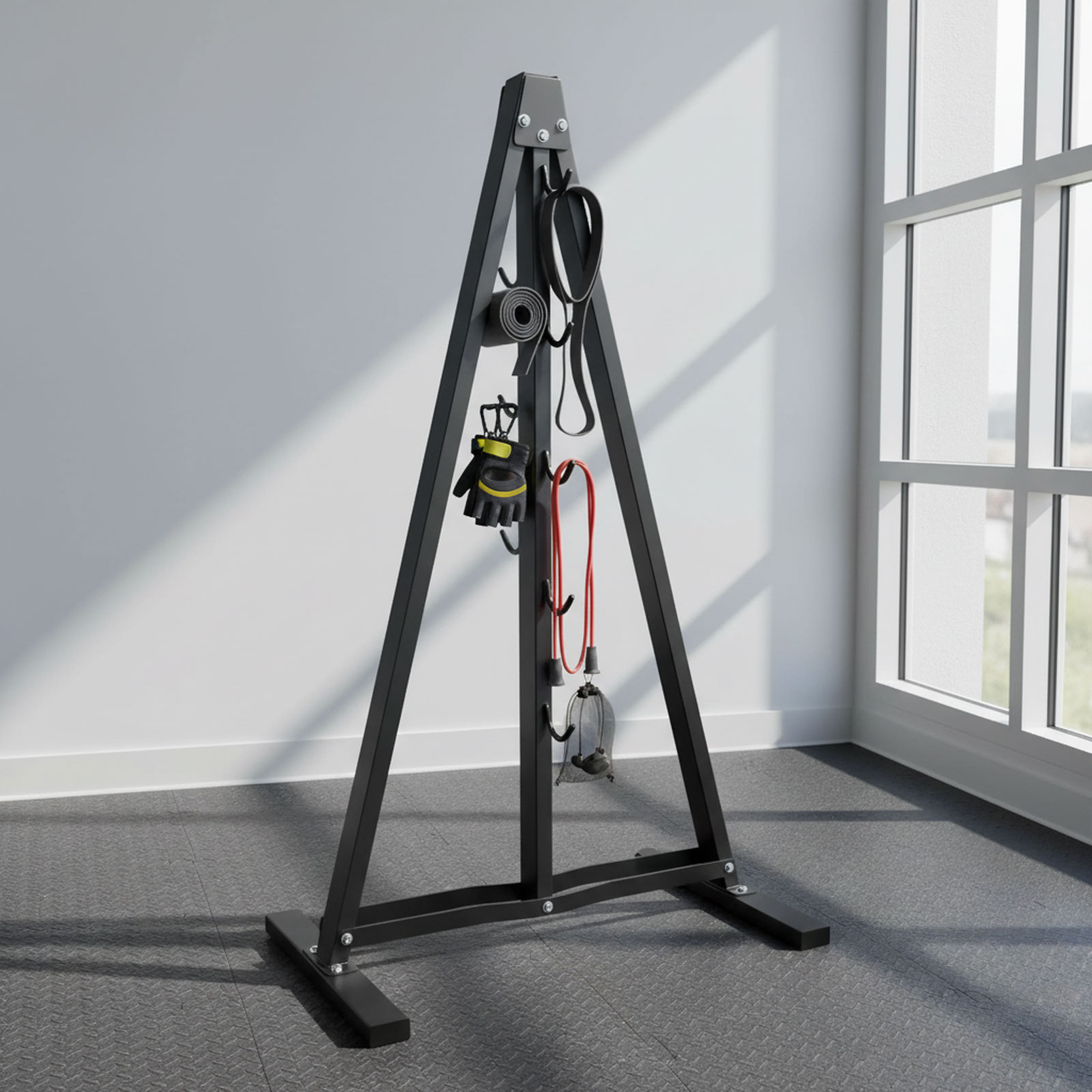 Rak Penyimpanan Alat Latihan L - Home Gym Rack With Cables ulasan dan harga