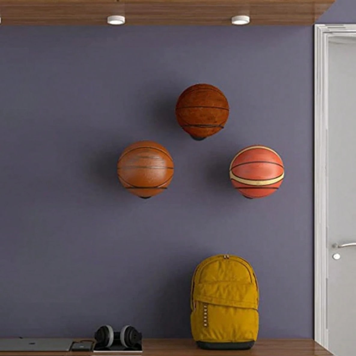 Rak Pajangan Bola Basket yang  - Home Gym Installation ulasan dan harga