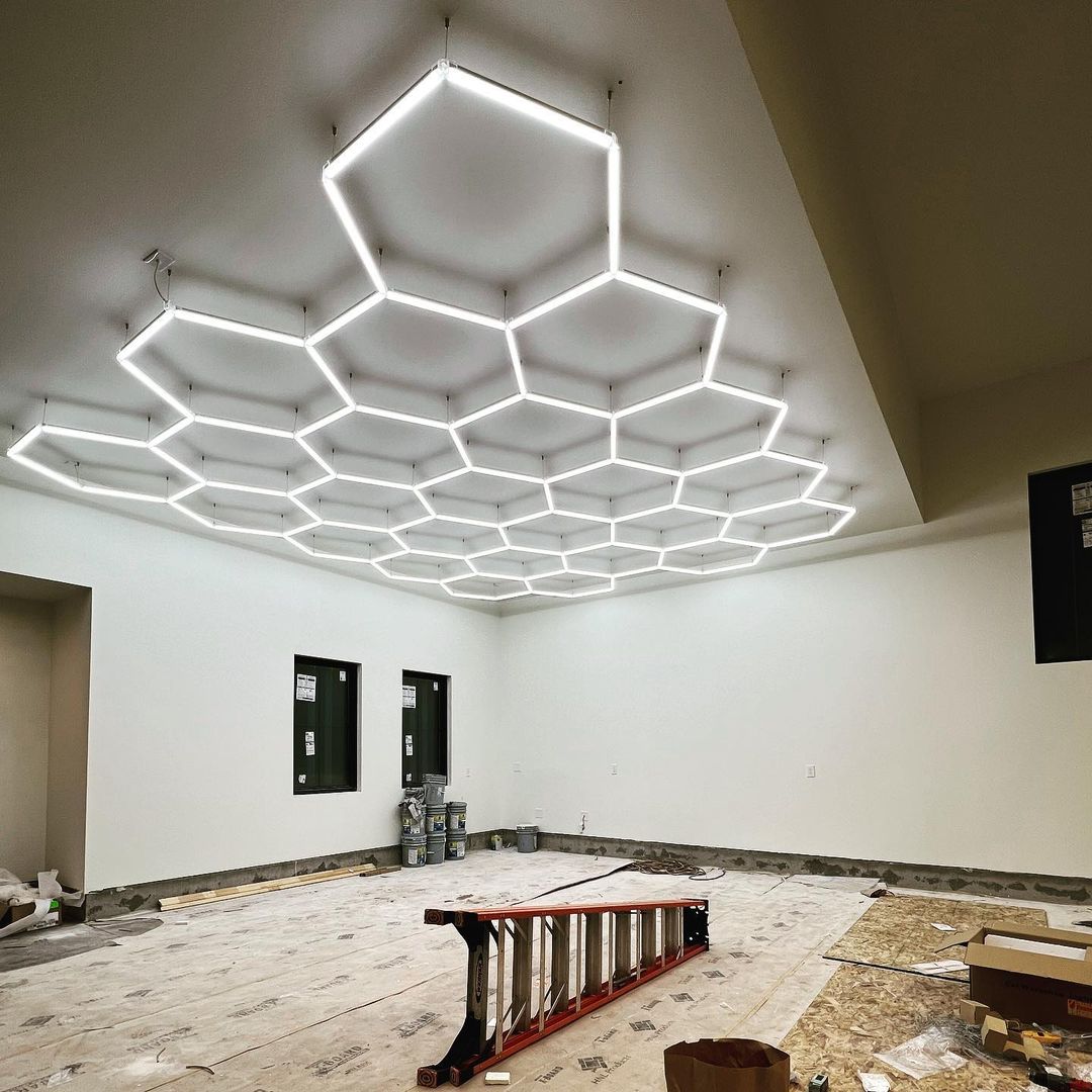 Lampu LED Heksagonal Laris Man - Home Gym Installation ulasan dan harga