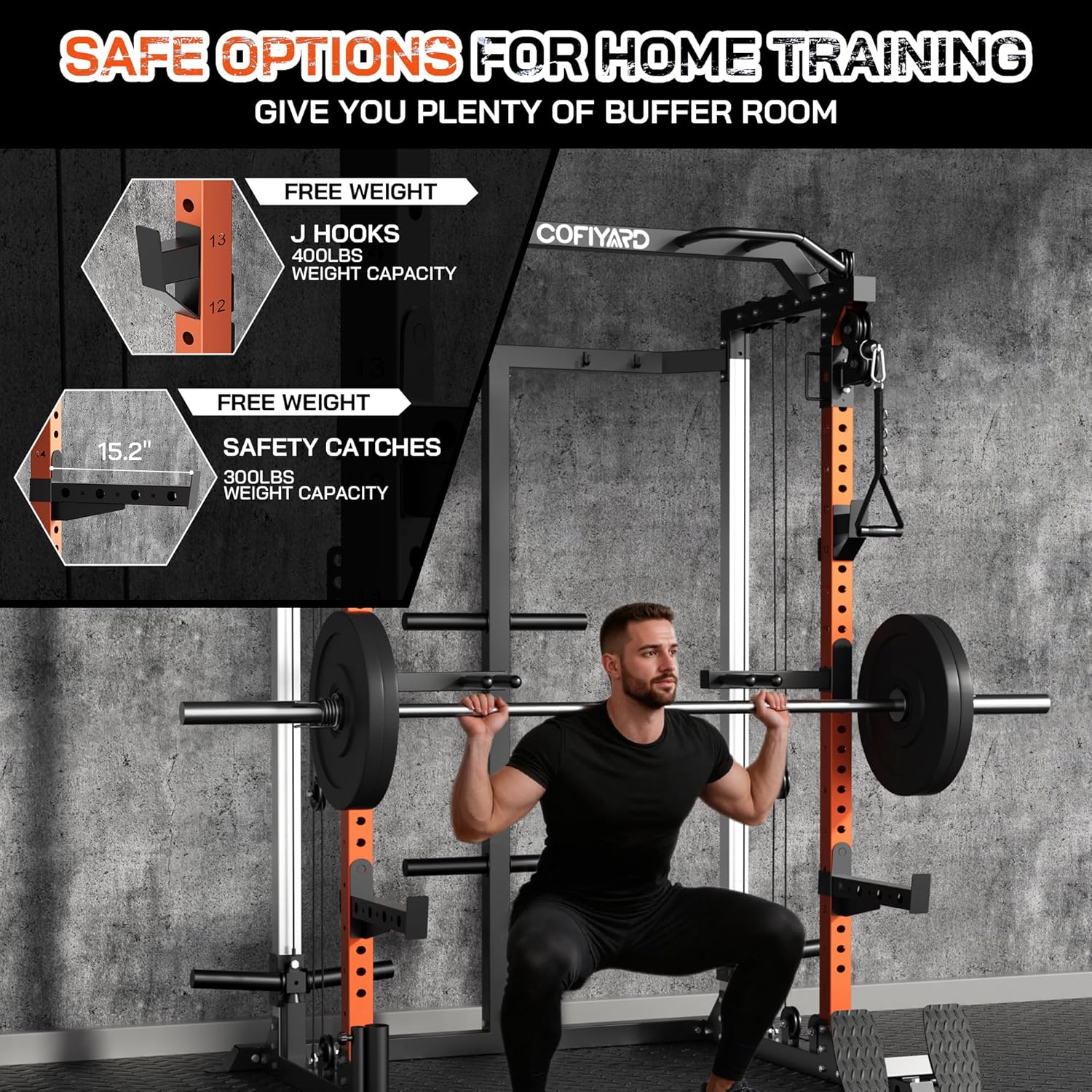 Power Cage, Power Rack dengan  - Home Gym Rack With Cables ulasan dan harga