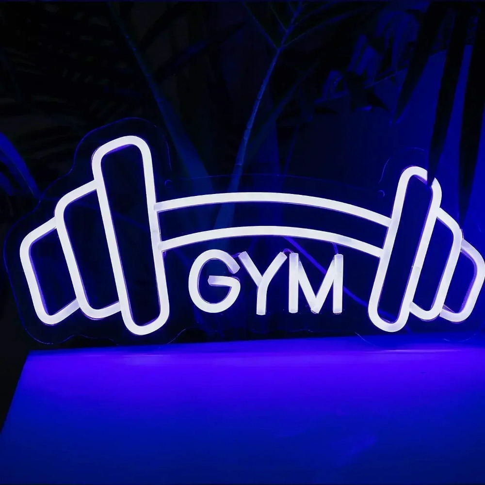 Barbell tanda Neon Gym lampu N - Home Gym Neon Sign ulasan dan harga