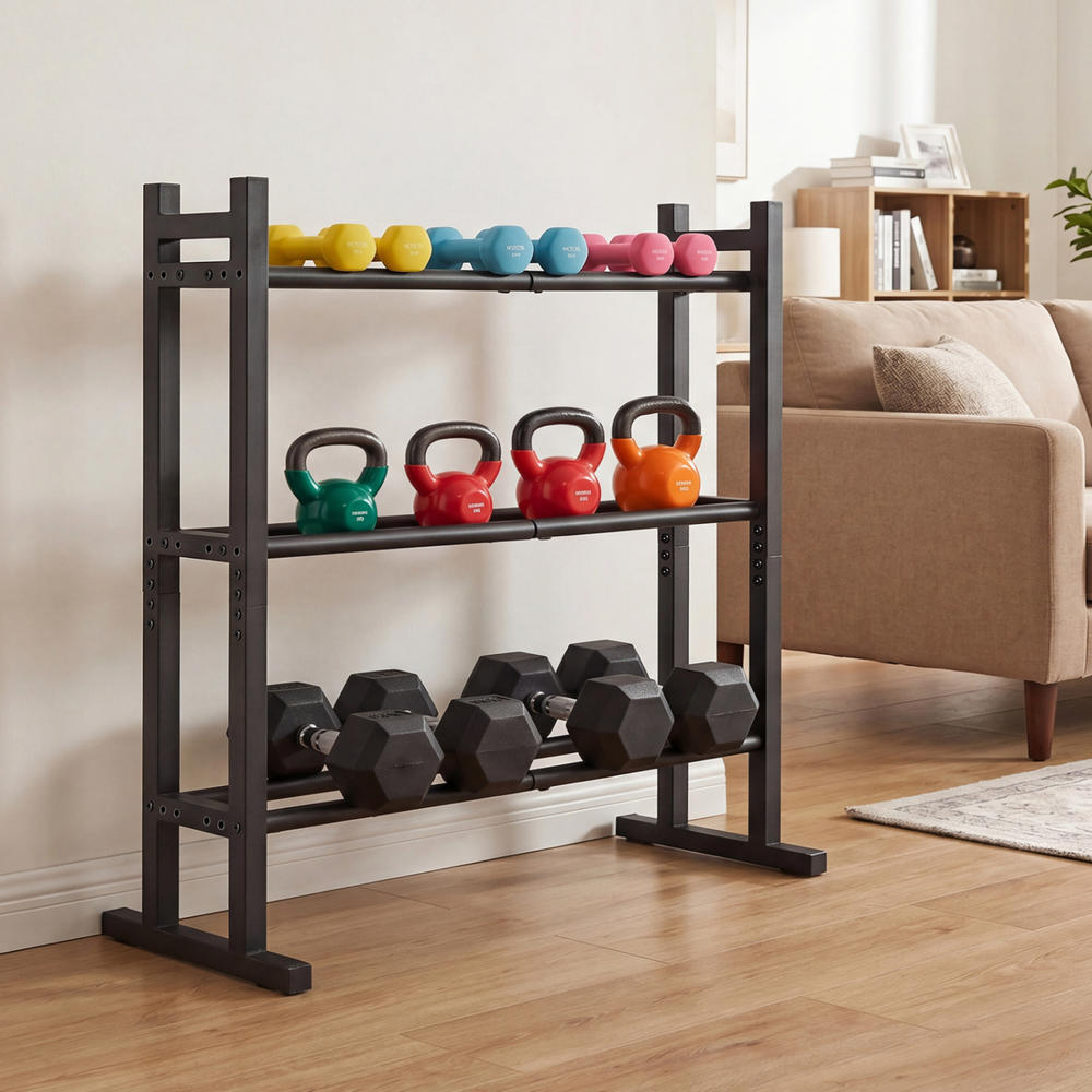 Rak Dumbbell 3 Tingkat Heavy D - Home Gym Equipments ulasan dan harga