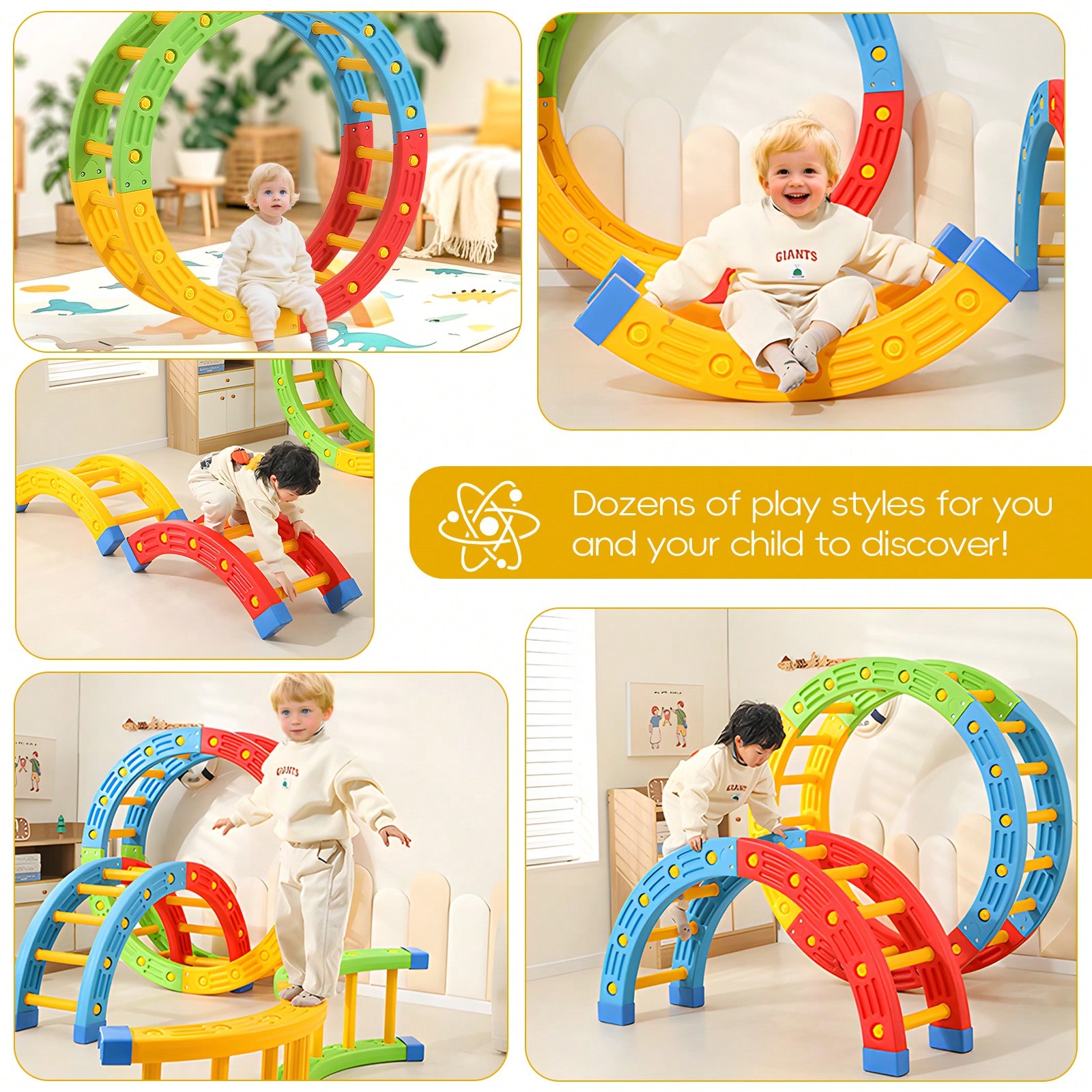 GCCSJ Mainan Panjat Anak 2-In- - Home Gym For Toddlers ulasan dan harga