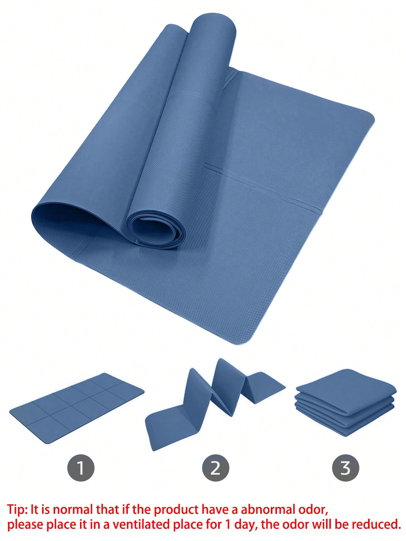 Matras Yoga Lipat Biru Tua Ram - Gymnastics Mat Thick ulasan dan harga
