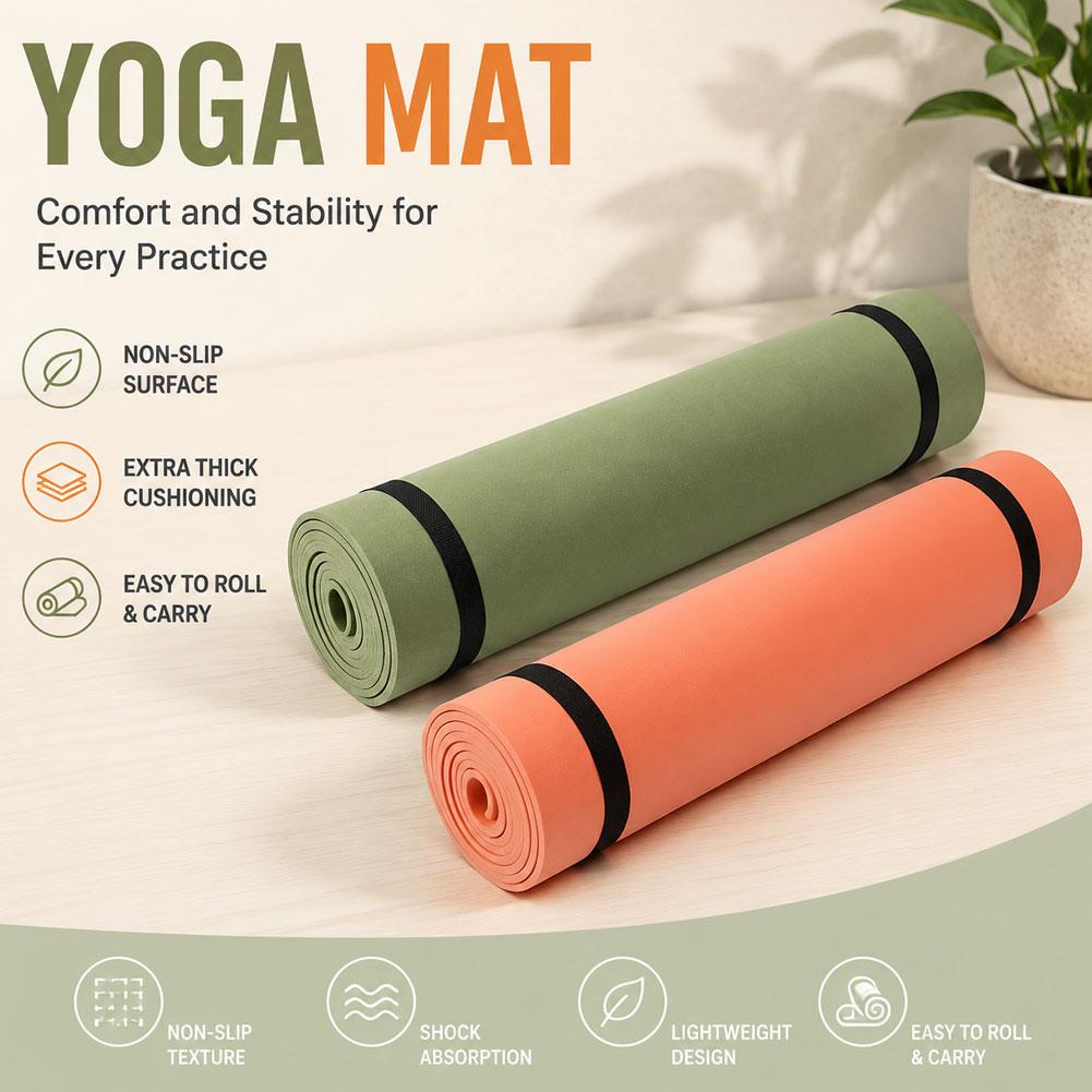 1/2 Buah Tikar Yoga Tebal Anti - Gymnastics Mat Thick ulasan dan harga