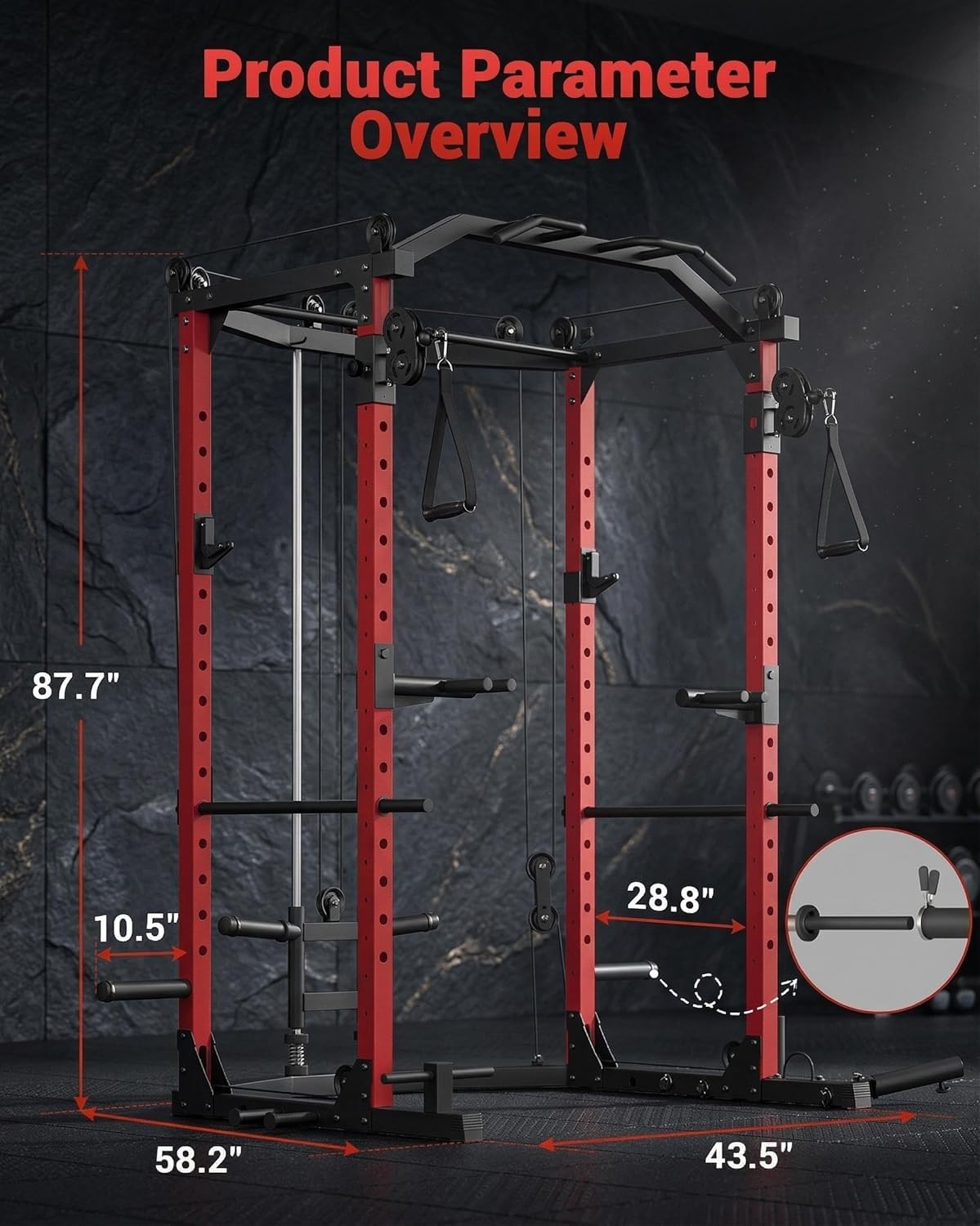 Power Cage, Rak Power Multifun - Home Gym Rack With Cables ulasan dan harga