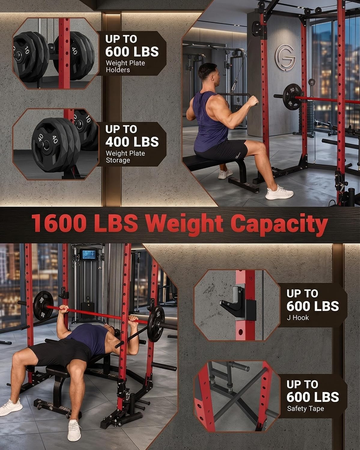 Power Cage, Rak Power Multifun - Home Gym Rack With Cables ulasan dan harga
