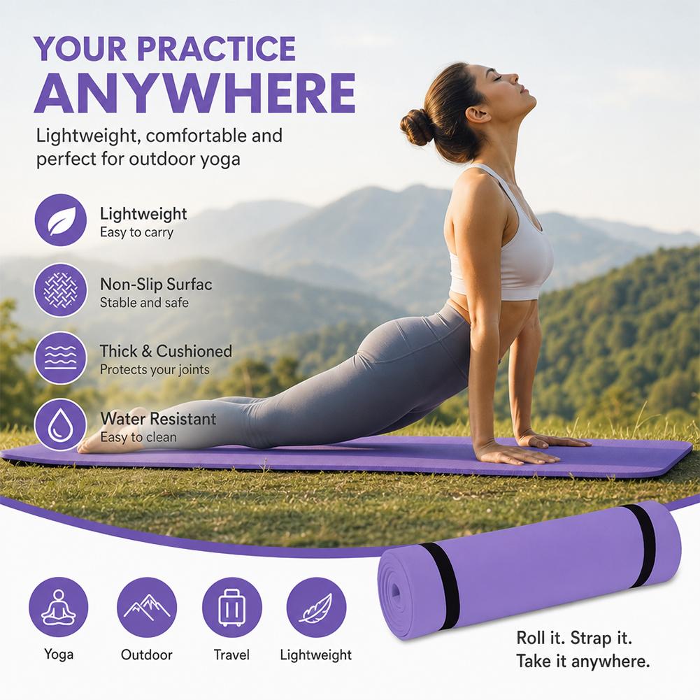 1/2 Buah Tikar Yoga Tebal Anti - Gymnastics Mat Thick ulasan dan harga