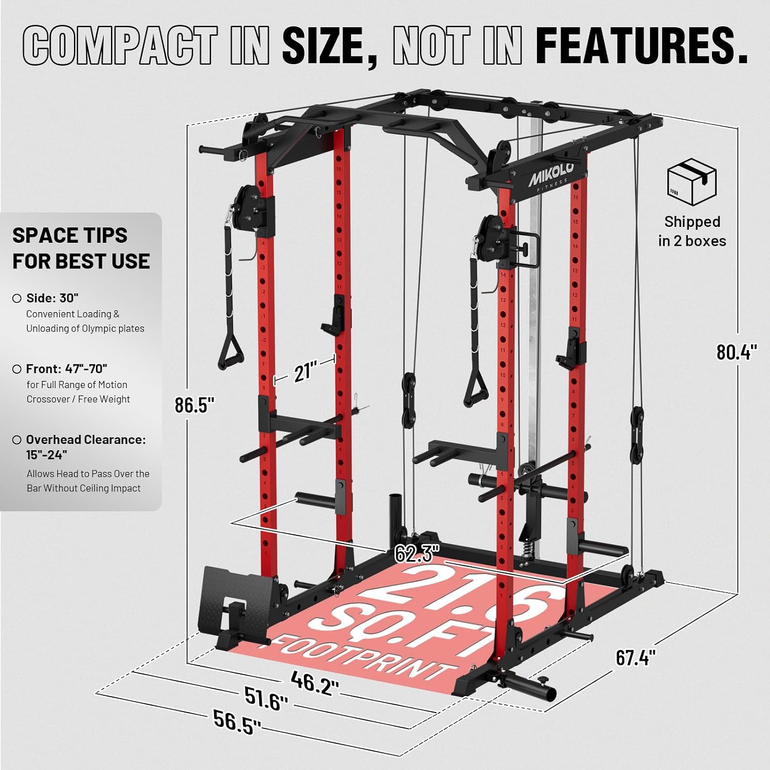 Power Cage dengan Sistem Cable - Home Gym Rack With Cables ulasan dan harga