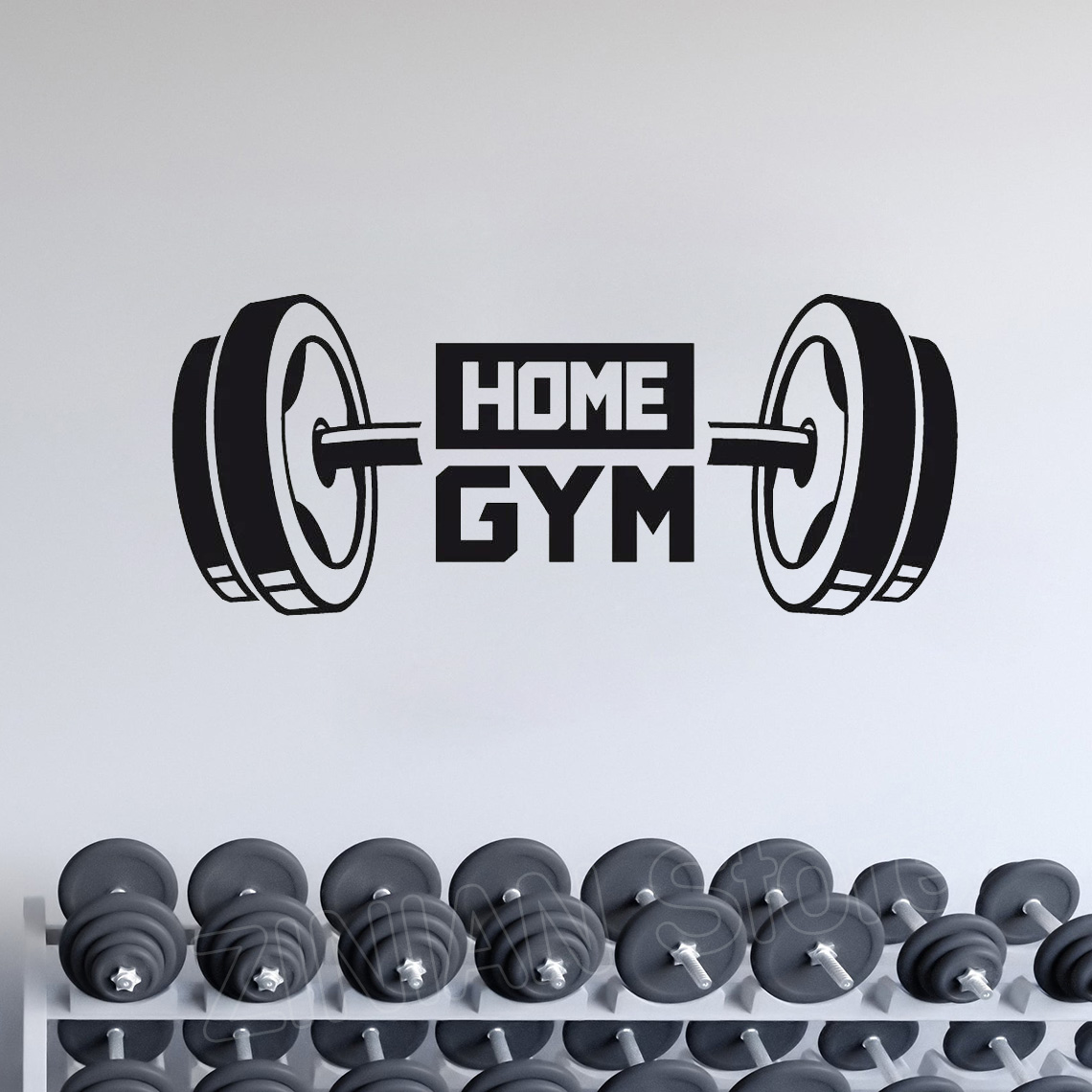 Stiker Dinding Dekorasi Gym Ru - Home Gym Wallpaper ulasan dan harga